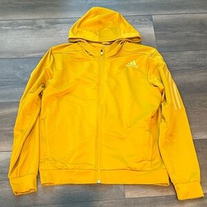adidas Men’s Yellow Gold Full-Zip Hooded Performance Jacket
